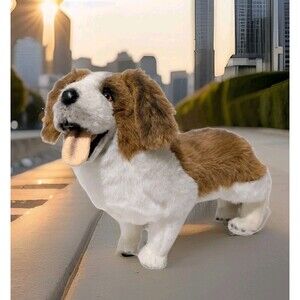 Vtg RUSS Yomiko Collection Saint Bernard Plush 17" Posable Dog Stuffed Animal